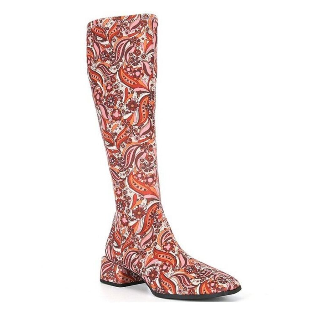 NEW Chelsea & Violet Zayla Groovy Print Tall Boots